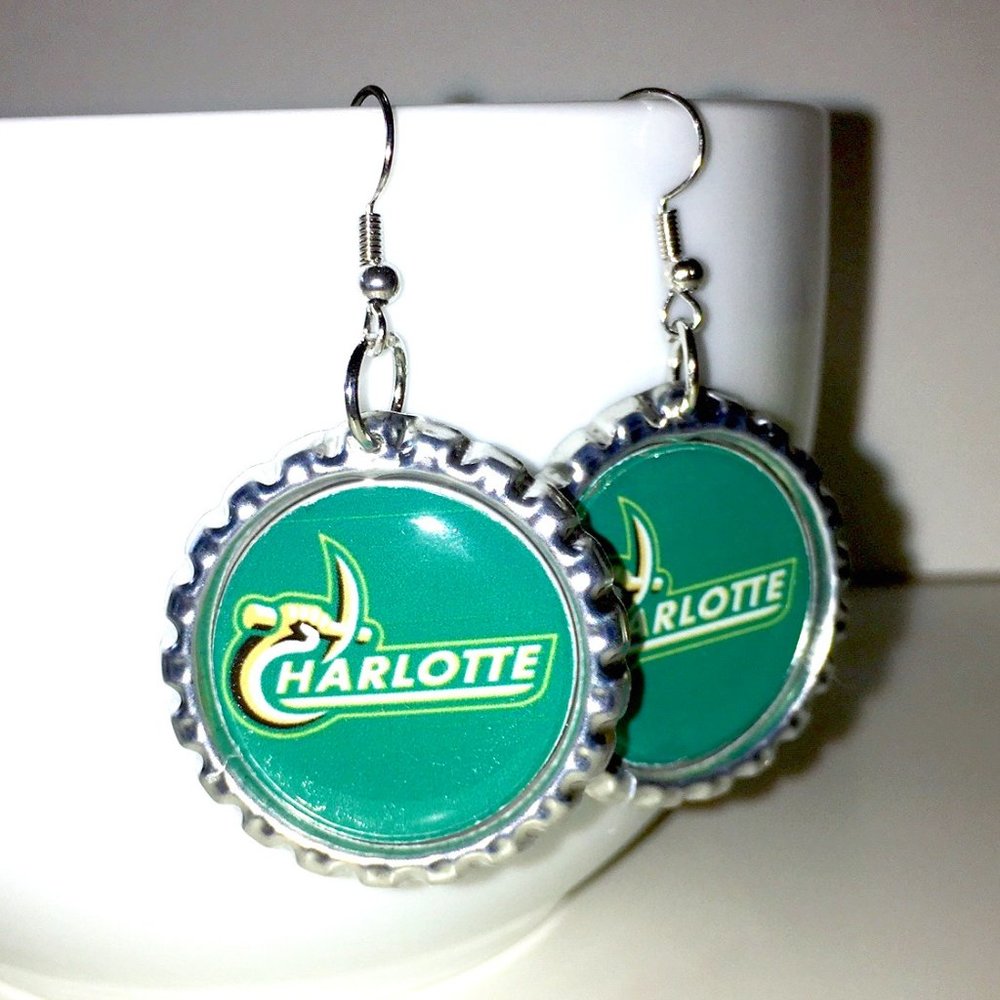 North Carolina Charlotte 49ERS Handmade Earrings